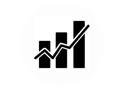 ícone gráfico crescendo